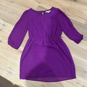Purple dress singed at the waist. Size large